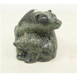 1 soapstone carving of mother bear and baby (100)