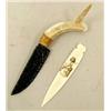 Image 1 : Knife with slate blade broken; ivory letter opener shaped as a spear shaft with American Indian hold