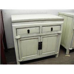 30" H, 30" L, 19" D 2-drawer white finish chest (800)