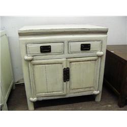 31" H, 30" L, 19" D 2-drawer white finish chest (800)