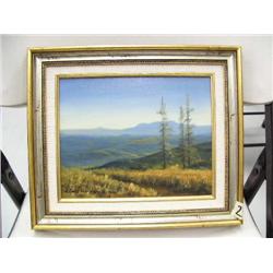 Original oil painting on canvas by Ernest Robertson done in 1986 image size 8"x10" (70)