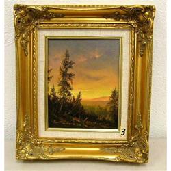 Original oil painting on canvas by Ernest Robertson done in 1986 image size 10"x8" (70)