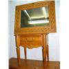 Image 3 : Pine chest of drawers, end table, mirror (42)