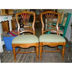 2 dining room chairs with carved backs (42)