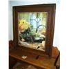 Image 2 : Small wall hanging cabinet, oak bookcase c.1920, oak framed picture (42)