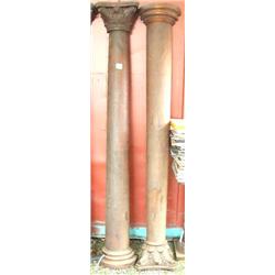 Pair of half Columns 82 1/2" Lot #700 (900)