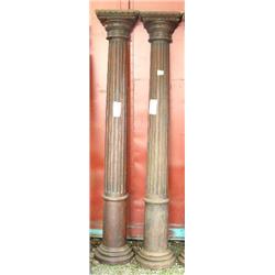 Pair of 82" half Columns Lot #777 (900)