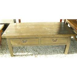18" H x 47" L x 23" W 2 drawer Mission Style Coffee Table (800)