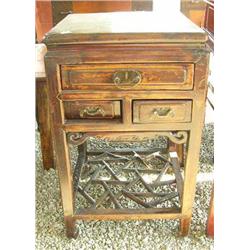 3 Drawer Lamp Table circa 1920 33" H x 19" W x 19" D (800)