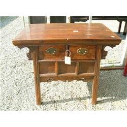 2 Door Oak Table circa 1900  32" H x 39" L x 26" Wide (800)