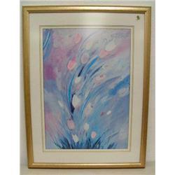 Triple matted and framed floral print by Leura image size 30"x21" (70)