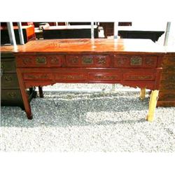 3 Drawer Chest Carved circa 1920  36" H x 64" Long x 25" Wide (800)