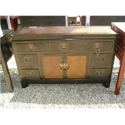 8 Drawer 2 Door Chest of Drawers with Black Finish, 33" H x 54" L x 17" D (800)