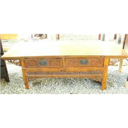 Coffee Table with 2 Drawers 20" H x 63" L x 25" W  (800)