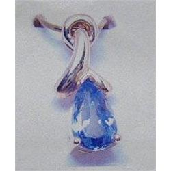 Tanzanite Pendant with 14k Yellow Gold Setting, Pear, Faceted, approximately .85 carats, Estimated R