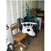 Image 4 : Lot of: Powermate Pressure Washer; 2 antique rockers; windmill; assorted armchairs; desk; portable s
