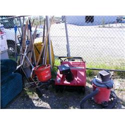 Snowblower; assorted yard tools; shop vacuum (42)