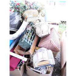 Collector's radio; composition dogteam; planters; cake plate; etc. (42)