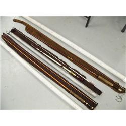 Lot of: 2 Split Fly Rods, 1 split Bait Rod including Cloth bags and Hard Shipping Tubes (2)