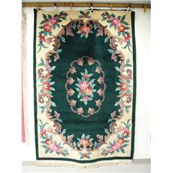 9' x 6' Wool Chinese sculpted carpet (2)