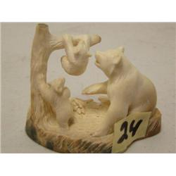 Mother and 2 baby bears carved from mammoth ivory made in Russia by Balina (37)