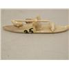 Image 1 : 5-1/2" fossilized ivory kayaker made by J. Koyuk (37)