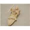 Image 2 : 5-1/2" fossilized ivory kayaker made by J. Koyuk (37)
