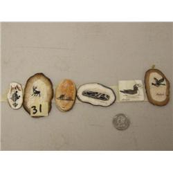 6 scrimshawed ivory slabs (37)