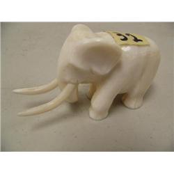 4" white ivory elephant carved by Mike Saclamana (37)