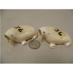 Lot of 2 three inch walruses (37)