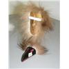 Image 1 : Mammoth and white ivory mask with wolverine ruff 9" tall (2)