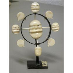 6-1/2" ivory and baleen spirit mask by Mark Seaganna (2)