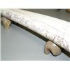 Image 3 : 19" scrimshawed ivory crib board mounted on whale bone bears has baleen seal whisker cribbage pegs, 