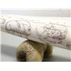 Image 7 : 19" scrimshawed ivory crib board mounted on whale bone bears has baleen seal whisker cribbage pegs, 