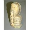 Image 1 : 4-1/2" whale bone carving of King Island mask by Mark Seaganna, stock #284f (2)