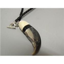 2" polar bear claw with ivory and baleen mounting (2)