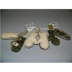 Lot of 3 Eskimo Yo-yos by Maria Anaruk of Togiak, Alaska (2)