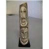 Image 2 : 6" fossilized ivory carved with 2 faces by William Pelowook (2)