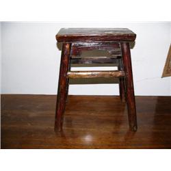Stock #3107 ca. 1860 wood stool 20" H (800)