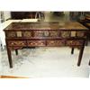 Image 1 : 3-drawer buffet with carved front ca. 1880, 35" H, 62" length, 24" width, stock #2025 (800)