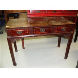 3-drawer buffet ca. 1900, 34" H, 49" length, 22" width (800)