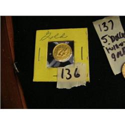 2-1/2 dollar Liberty Head U.S. gold piece dated 1843 (37)