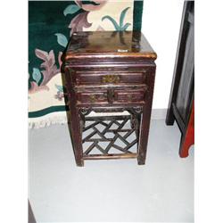 3-drawer lamp table/night stand ca. 1870, 30" H, 18" width, 17" depth, stock #3087 (800)