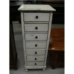 CHOICE of: 7-drawer chest in pine, white distressed finish, stock #1406 (800)