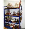 Image 1 : Complete cart with: 5 sailing ships; 3 "Welcome Aboard" signs; 4 clocks; set of bookends; 13 framed 