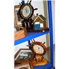 Image 6 : Complete cart with: 5 sailing ships; 3 "Welcome Aboard" signs; 4 clocks; set of bookends; 13 framed 