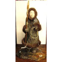 16" Soapstone hunter by Michael Scott (2)