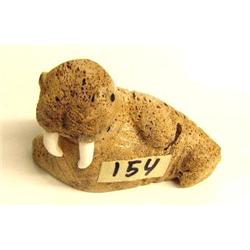 3" whale bone walrus with ivory tusks and baleen eyes, stock #224f (2)