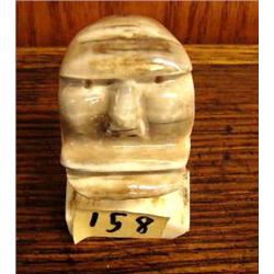 Fossilized ivory King Island dance mask by Mark Seaganna (2)