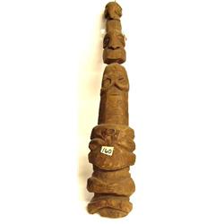 Old 23" carved wood totem by Michael Scott (2)
